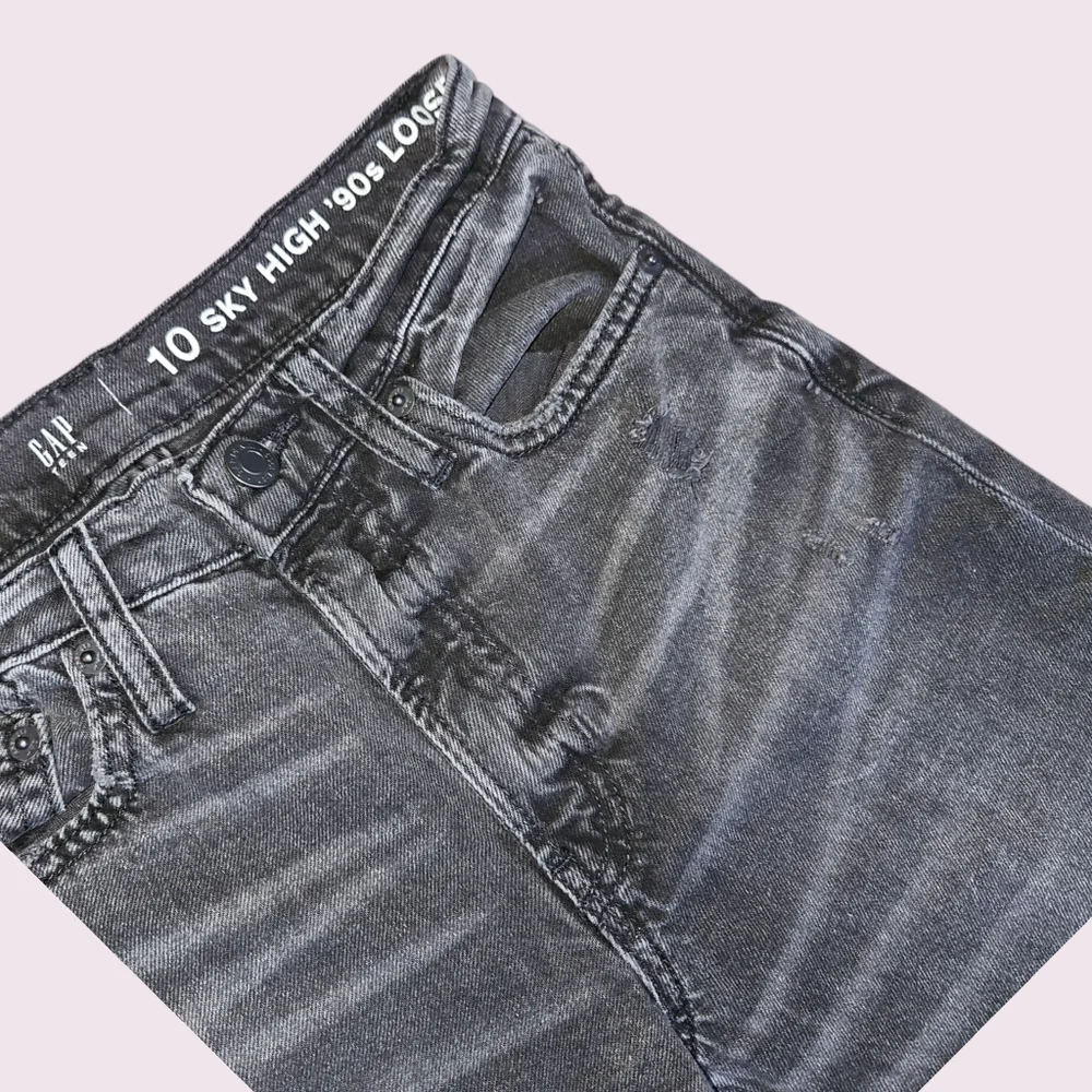GAP Teen Jeans Sky High 90s Loose Black Size 10